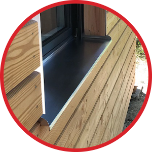 tablette avec rejet d'eau